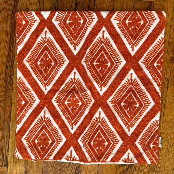 Other - Geometric Orange and White Throw Pillow Case